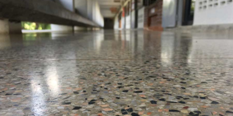 terrazzo floor polishing