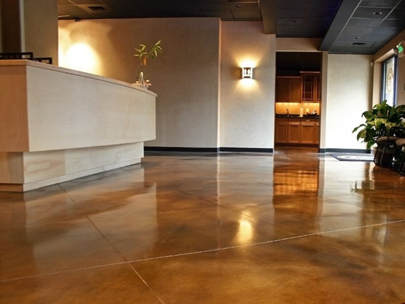 New Type Flooring — Stained Polished Concrete